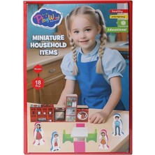 NW NessiWorld ONY-407 Ahşap Minyatür Ev Eşyaları -Oyuncak