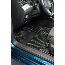 Volkswagen Vw Bora 1999-2005 Siyah Üzeri Yeşil Dikiş 8d Diamond Tam Kaplama Deri Oto Paspas