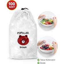 Airobazar 100 Adet Streç Tencere ve Tabak Bonesi, Gıda Koruma Kapak, Tazelik Koruyucu Çok Amaçlı Saklama Örtüsü