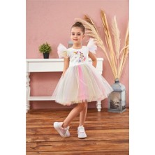 Ugly Duck 01-05 Yaş Kız Bebek Çok Renkli Unicorn Abiye Elbise
