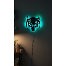 Wells Mystic Wolf Spirit Rgb Kumandalı LED Tablo - 50X46 cm