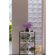Awox 3 Raflı Metal Dekoratif Çiçeklik Kitaplık Çok Amaçlı Raf Ünitesi 90X60X30 cm