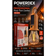 Powerdex PD-572 Solar Şarjlı Kamp Feneri Uzaktan Kumandalı LED Kamp Lambası Askılı Taşınabilir Işık