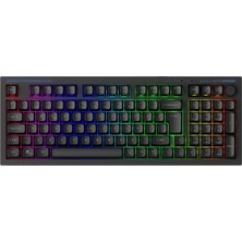 Machenike K1 Kablolu Membran Rgb Siyah Türkçe Q Gaming Klavye