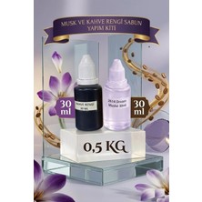 Organik Hekim Dream Musk Kokulu Esans 30 ml | Kahverengi Renk Sabun Boyası 30 ml | Şeffaf Sabun Bazı 500 gr
