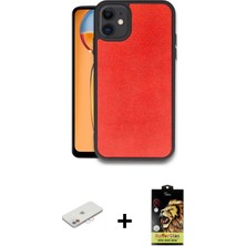 Marsilyan™- iPhone 11 Kılıf Kıvılcım Işık Serisi - Siyah Buffer Cam Ekran Koruyucu + Renkli Kamera Lens Koruma Cam - Pe