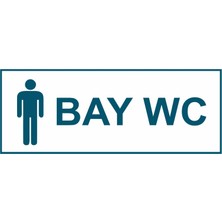 Ferizli Reklam Bay Wc Kapı Isimliği Yönlendirme Levhası - Iş Güvenliği Levhaları – Uyarı ve Ikaz Tabelaları (25X10 Cm)