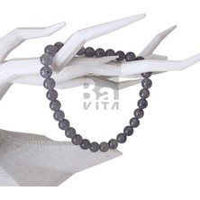 Bavita Doğal Taş Bileklik-T6 Kuvars Gri 22 cm 6mm