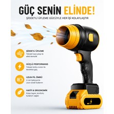 Erdmsp 48V Şarjlı Turbo Hava Üfleyici Fan Kablosuz Güç Maksimum Performans Güçlü Yaprak Üfleme & Araç Temizleme
