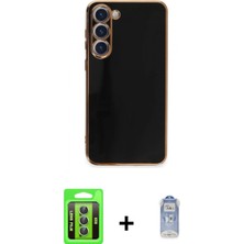 Marsilyan™- Galaxy S23 Kılıf Yankı Serisi - Siyah Joko Magic 5d Cam + Raze Metal Kamera Lens - Yl