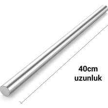 Bermega 40CM 304 Kalite Paslanmaz Çelik Içi Dolu Oklava