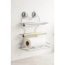 Kitchen Life Kalp Figürlü Paslanmaz Metal Folyoluk,streçlik-Mutfak Düzenleyici,streç Film Kesici