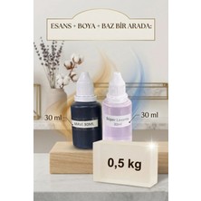 Organik Hekim Lavanta Kokulu Esans 30 ml | Mavi Renk Sabun Boyası 30 ml | Şeffaf Sabun Bazı 500 gr