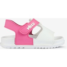 Vicco Sevan Hafif Kız Bebek Beyaz/fuşya Sandalet