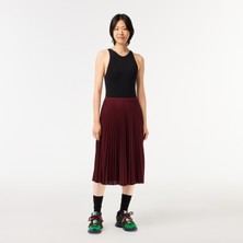 Lacoste Kadın Loose Fit Bordo Etek