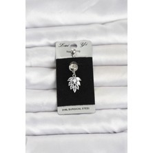 Tios Shop Krm 316L Cerrahi Çelik Sallantılı Başak Model Göbek Piercing Krm
