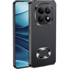 Case 4u Xiaomi Redmi Note 15 Pro Kılıf Kamera Korumalı Logo Gösteren Omega Kapak - Siyah
