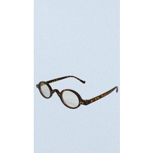 Mise Aksesuar Retro Leopar Çerçeve Şeffaf Cam Unisex Güneş Gözlüğ UV400