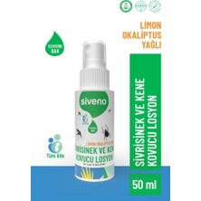 Siveno Sivrisinek ve Kene Kovucu Sprey Losyon Bitkisel Tüm Vücut Için Seyahat Tatil Boy 50 ml