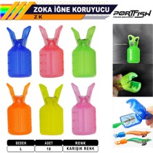 Port Fish Portfish Kalamar Zokası ve Suni Yem Iğne Koruma Kapağı 10 Lu - L