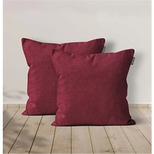 Goccia Home 2'li Kırlent Kılıfı Dekoratif Bohem Soft Koltuk Sırt Hediyelik Punch Yapılabilir Bordo
