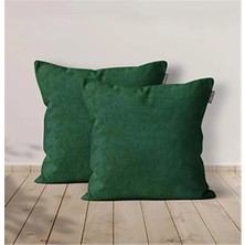 Goccia Home 2'li Kırlent Kılıfı Dekoratif Bohem Soft Koltuk Sırt Hediyelik Punch Yapılabilir Yeşil
