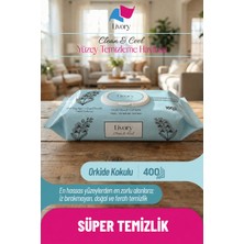 Livory Clean & Cool Serisi  Yüzey Temizlik Havlusu Orkide Dokunuşu 4X100(400 Yaprak) Çok Amaçlı Premium Temizlik Havlusu
