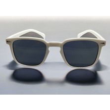 Mise Aksesuar Kare Beyaz Güneş Gözlüğü UV400 Unisex