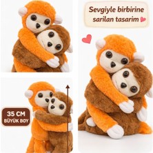 SS Trend Store Sarılan Peluş Maymun 35 cm Sevimli Peluş Oyuncak