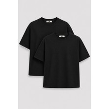 JUST UNIQUE DENIM J.U.D Ricardo 84002-1 Oversize 2'li Erkek Basic T-Shirt