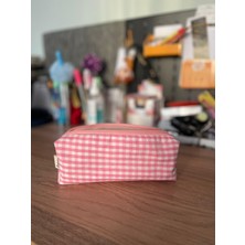 Fiorbag Kalem Kutusu Yıkanabilir Kalem Kutusu Tek Bölmeli Fermuarlı Kalemlik Astarlı Okul Kalem Kutusu Desenli Astarlı Tek Gözlü Kalemlik -El Yapımı