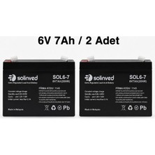 Solinved 6V 7AH Kuru Tip Akü (2 Adet)