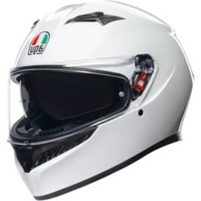 Esranın Dünyası Agv K3 Motosiklet Kaskı Kapalı Kask Mono White L