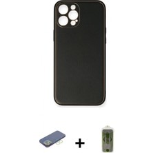 Marsilyan™- iPhone 12 Pro Max Kılıf Yadigar Klasik - Siyah Joko Magic 5d Hayalet Cam + Renkli Kamera Lens Koruma Cam - Yl