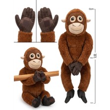 SS Trend Store Cırt Cırtlı Sarılan Peluş Maymun Oyuncak Askılı Peluş