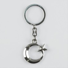 Zero Land Ilkeshop Ay Yıldız Figürlü Metal Anahtarlık-Sarı