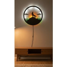 Wells Bozkurt LED Işıklı Mdf Duvar Tablosu - 50X50 cm