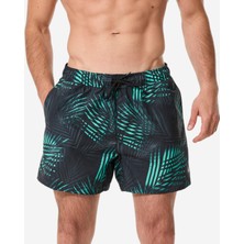 Decathlon Erkek Kısa 15" Boardshort/deniz Şortu - Yeşil - 100 Palm