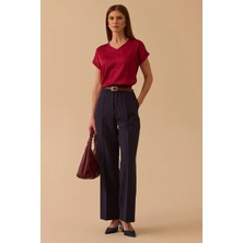 Seçil Kadın Lena Boru Paça Pantolon 0036 Lacivert
