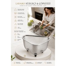 Lavabo Süzgeci -Lavabo Çöplüğü - Lavabo Içi Çöp Süzgeci 304 Paslanmaz Çelik 721845