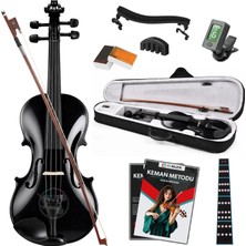 Fourtune Dante VL-200BK 4/4 Akustik Siyah Keman Seti (Tam Boy)