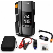 Xkin 4in1 Akü Takviye Cihazı 10.000 Mah Powerbank Özellikli Çantalı Hava Kompresör