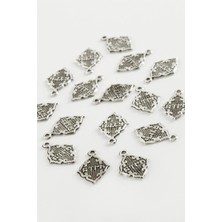 Zero Land Ilkeshop Göktürk Yazılı Tesbih Atı 50 Gram-Gümüş Rengi