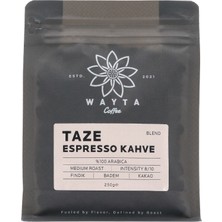 Wayta Coffee Taze Espresso Kahve Çekirdeği 250 G – %100 Arabica Çekirdek Kahve