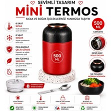 Kırmızı Renk Premium Paslanmaz Çelik Termos, Çelik NO:316, 500 Ml, ( 24+ Ay)