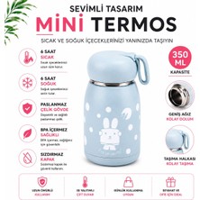 Çocuk Sıcak Su Taşıma Termos Çift Duvarlı Paslanmaz Çelik, Bpa’sız, Sızdırmaz Kapak 320 ml Mavi