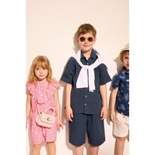 DeFacto Oversize Resort Yaka Müslin Kısa Kollu Gömlek Erkek Çocuk W3239A626SM