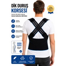 Elilom Premium Dik Duruş Korsesi – Omuzları Geri Çeken, Kambur Duruş Desteği, Sırt Bel Destekli, Cırtlı