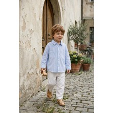 Baby Lory Kids Store Mavi Çizgili Erkek Çocuk Gömlek