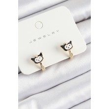 Renas Store Pirinç Kuromi Model Gold Renk Çocuk Küpe